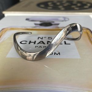 Vintage Mid-Century Modern Hayner Silver Curved Cuff